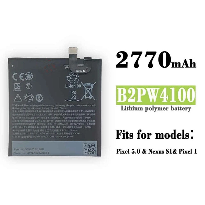 Batterie de remplacement pour Google Pixel 1, B2PW4100 35H00261 Batterie de remplacement pour Google Pixel 1, B2PW4100 35H00261